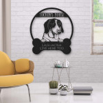 American Foxhound Dog's House Gift For Dog Lovers Custom Name Cut Metal Sign