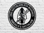 2nd Battalion 8th Marines Cut Metal Sign