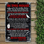 Black Theme In This House We're The Weirdors Cut Metal Sign