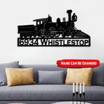 Railroader Black And White Background Cut Metal Sign Custom Name