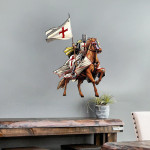 Nice Horse Knights Templar Warrior Cut Metal Sign
