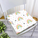 Cute Pattern With Rainbows Hearts Stars And Dots Chair Pad Chair Cushion Home Decor