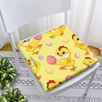 Cute Little Yellow Chickens And Easter Eggs Chair Pad Chair Cushion Home Decor