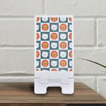 Cute Lion And Bear On Check Phone Holder