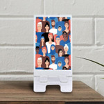 Crowd Concept Illustrating With Men And Women Phone Holder