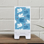Columbus Day Pattern Repeat In Blue White And Red Phone Holder