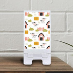 Cute Farm Landscape Background With Cows Phone Holder