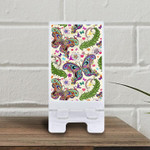 Colorful Vintage Butterfly Flowers And Hearts Phone Holder