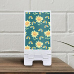 Cute Drawing Elements Including Happy Sunflower And Rainbow Phone Holder