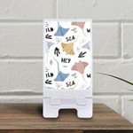 Cute Fishes Stingrays In Scandinavian Style On White Background Phone Holder
