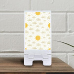 Cute Sun And Smiling Gray Cloud And Rain Phone Holder