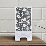 Cute Cartoon Pattern With Sea Fish Gull And Wave Pastel Color Design Phone Holder