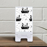 Cute Dog On A Ship Isolated Background Phone Holder