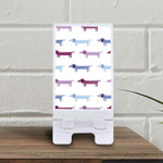 Cute Dachshund Dogs In Blue Colors Phone Holder
