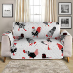 Sofa Couch Protector Cover Cool Rooster Chicken Floral Ornament