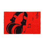 Red Colour Bleach For Music Lovers Design Doormat Home Decor