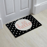 Stylish Glitter Hello Dots Pattern Cool Design Doormat Home Decor