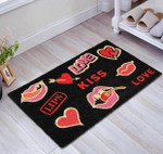 Kiss Love Stickers Valentine's Day Cool Design Doormat Home Decor