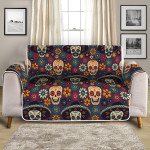 Attractive Sugar Skulls Flower Mexican Sofa Couch Protector Cover