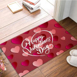 Happy Valentine's Day Gift For Couple Red Hearts Pattern Doormat Home Decor