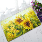 Sunny Nature Themed Art Sunflower Garden Design Doormat Home Decor