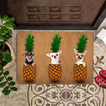 Chihuahua Three Dog Pineapple Funny Doormat Home Decor