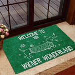 Welcome To Wienier Wonderland Dachshund Dog Doormat Home Decor