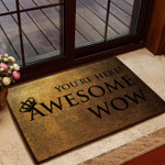 You Are Here Awesome Wow Crown Golden Theme Doormat Home Decor