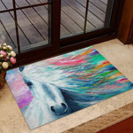 Colorful Horse Hair Watercolor Art Design Doormat Home Decor