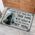 Welcome To My Viking Home This Door Is Locked Doormat Home Decor