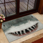 Love Ocean Creatures Cute Shark Face With Sharp Teeth Doormat Home Decor
