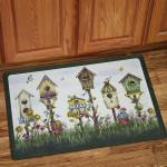 Lovely Birdhouse In Floral Garden Beauty Of Nature Doormat Home Decor
