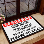 No Soliciting We Are Too Broke To Buy Anything Doormat Home Decor