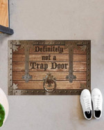 Definitely Not A Trap Door Wooden Board Design Doormat Home Decor