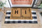 Hi The Elements of Welcome Coir Pattern Doormat Home Decor