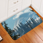 Beautiful Landscape In Winter Mountains And Forest Doormat Home Decor