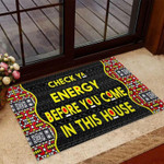 Check Ya Energy Before Come In This Home Aztec Design Doormat Home Decor