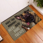 Hope You Brough Beer And Dog Treat Funny Pet Pattern Doormat Home Decor