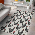 Farm Chicken Pattern Print Home Decor Rectangle Area Rug