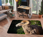 Bighorn Ram In Nature Printed Area Rug Home Decor