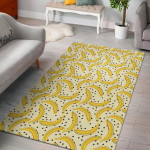 Banana Dot Pattern Print Home Decor Rectangle Area Rug