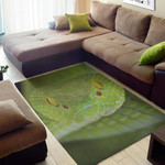 Lovely Green Pit Viper Pattern Background Print Area Rug