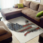 Eagle American Flag Pattern Background Print Area Rug