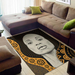 Unique African Woman Pattern Background Print Area Rug