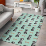 Schnauzer Dog Puppy Print Pattern Home Decor Rectangle Area Rug