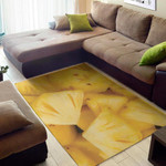 Cute Yellow Pineapple Pieces Background Print Area Rug