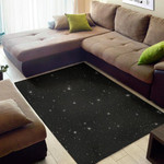 Mystery Black Space Pattern Background Print Area Rug