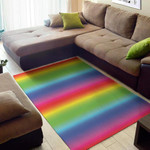 Lovely Rainbow Pattern Background Print Area Rug