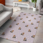 Yorkshire Terrier Dog Puppy Pattern Print Home Decor Rectangle Area Rug 1