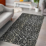 Gray Cheetah Leopard Pattern Print Home Decor Rectangle Area Rug